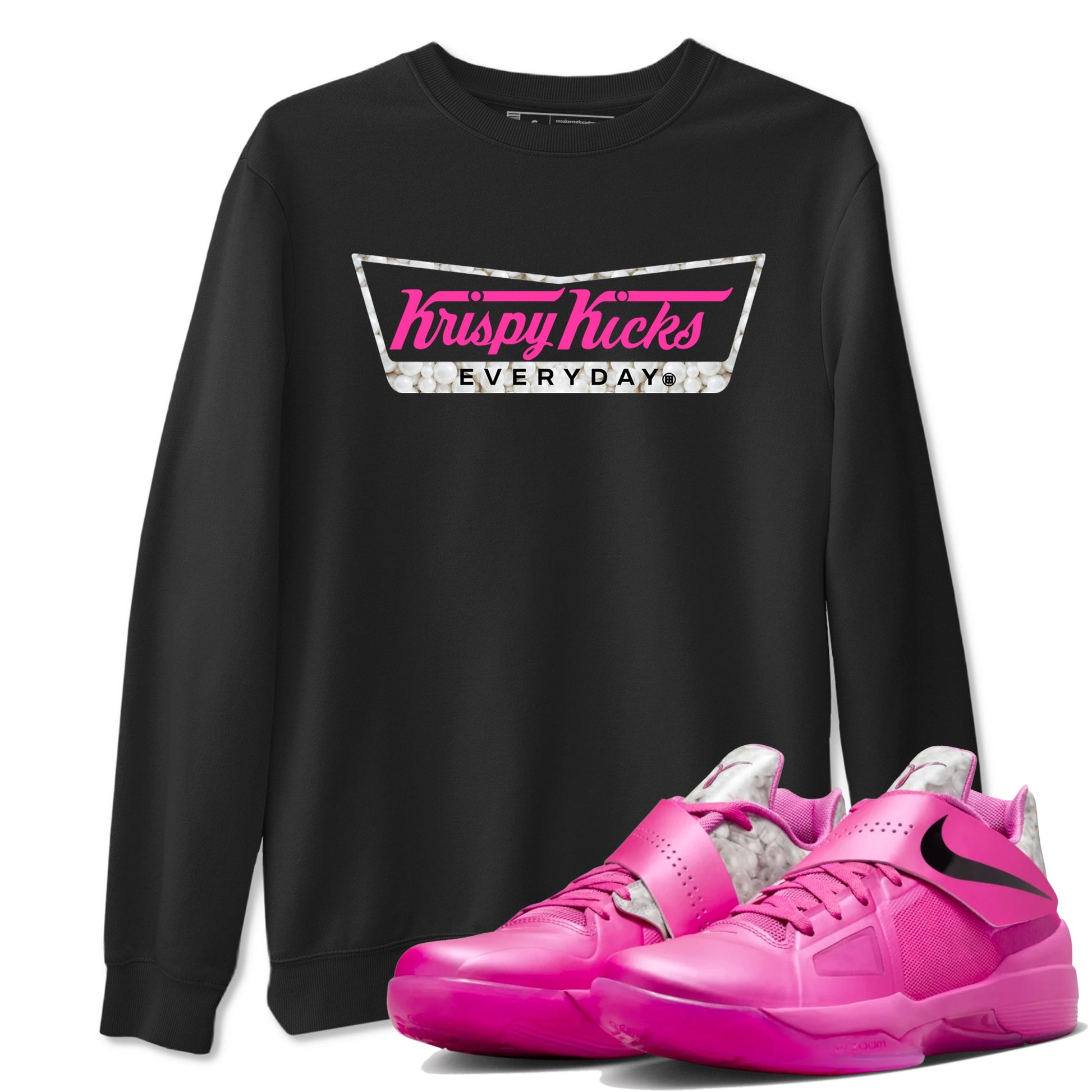 Nike KD 4 Retro Aunt Pearl shirts to match jordans Krispy Kicks sneaker match tees Nike KD 4 Aunt Pearl match shoes to clothes SNRT Sneaker Tees unisex cotton Black 1 shirts