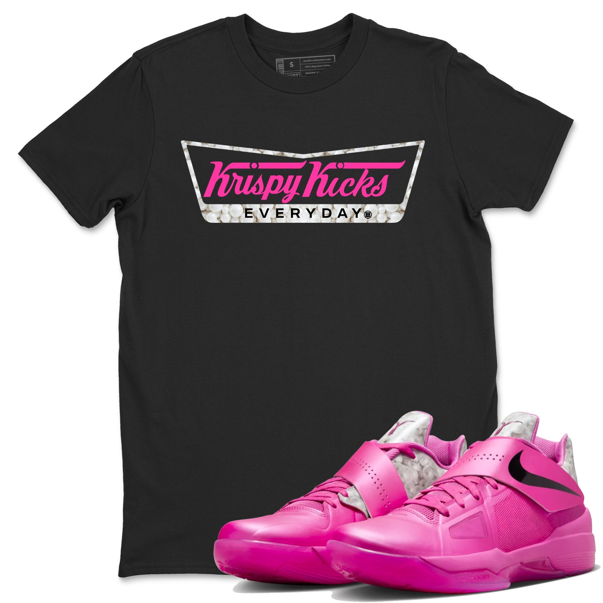 Nike KD 4 Retro Aunt Pearl shirts to match jordans Krispy Kicks sneaker match tees Nike KD 4 Aunt Pearl match shoes to clothes SNRT Sneaker Tees unisex cotton Black 1 shirts