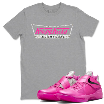 Nike KD 4 Retro Aunt Pearl shirts to match jordans Krispy Kicks sneaker match tees Nike KD 4 Aunt Pearl match shoes to clothes SNRT Sneaker Tees unisex cotton Heather Grey 1 shirts