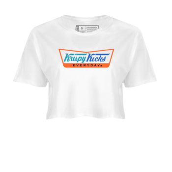 Yeezy 700 Bright Blue shirts to match jordans Krispy Kicks sneaker match tees Yeezy 700 Bright Blue match shoes to clothes SNRT Sneaker Tees unisex cotton White 2 crop tee