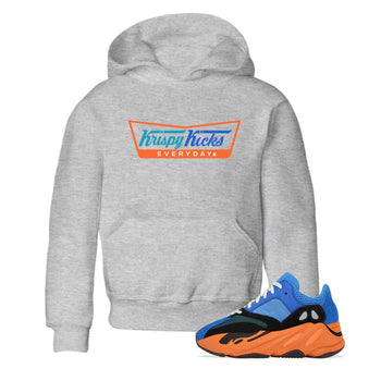 Yeezy 700 Bright Blue shirts to match jordans Krispy Kicks sneaker match tees Yeezy 700 Bright Blue match shoes to clothes SNRT Sneaker Tees Youth Baby Heather Grey 1 tee