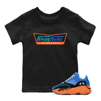 Yeezy 700 Bright Blue shirts to match jordans Krispy Kicks sneaker match tees Yeezy 700 Bright Blue match shoes to clothes SNRT Sneaker Tees Youth Baby Black 1 tee