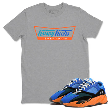 Yeezy 700 Bright Blue shirts to match jordans Krispy Kicks sneaker match tees Yeezy 700 Bright Blue match shoes to clothes SNRT Sneaker Tees unisex cotton Heather Grey 1 shirts