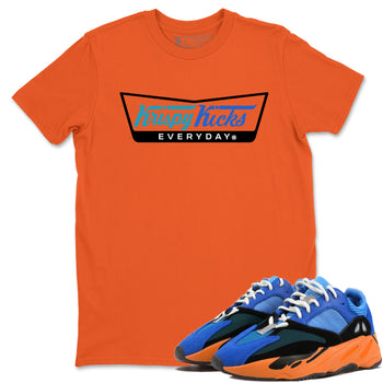 Yeezy 700 Bright Blue shirts to match jordans Krispy Kicks sneaker match tees Yeezy 700 Bright Blue match shoes to clothes SNRT Sneaker Tees unisex cotton Orange 1 shirts