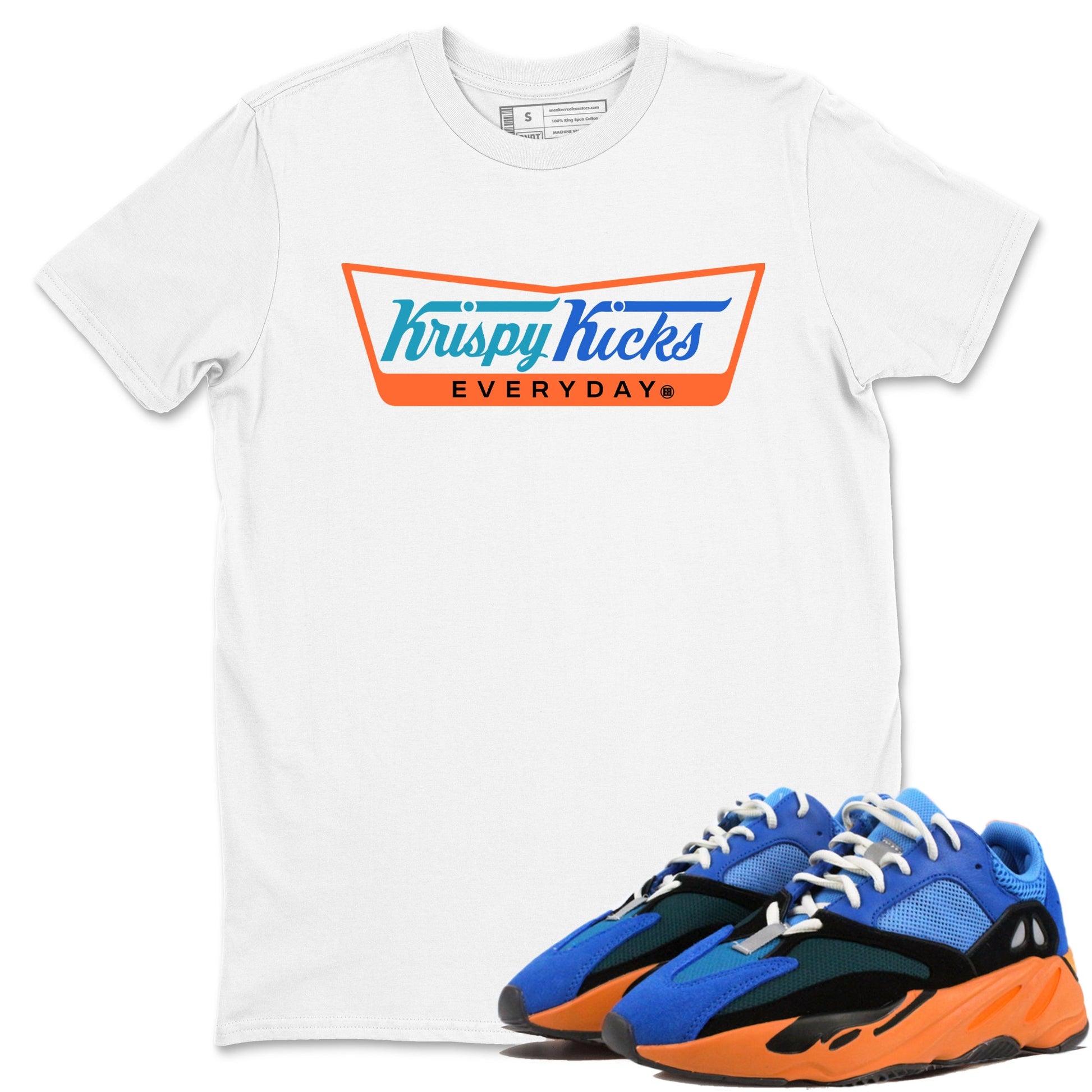 Yeezy 700 Bright Blue shirts to match jordans Krispy Kicks sneaker match tees Yeezy 700 Bright Blue match shoes to clothes SNRT Sneaker Tees unisex cotton White 1 shirts