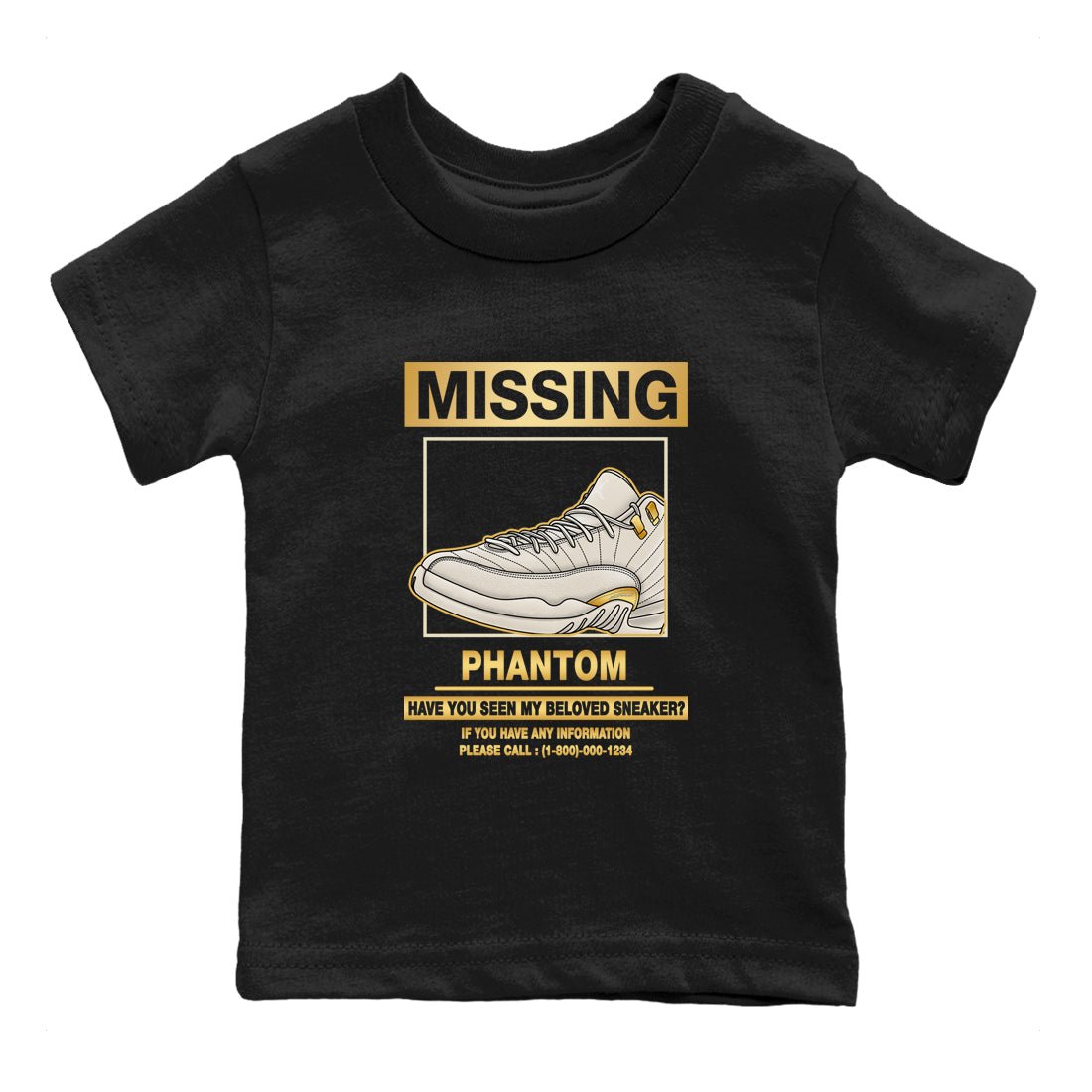Missing Sneaker SNRT Sneaker Tees Kids - Air Jordan 12 Phantom - SNRT Sneaker T-shirts