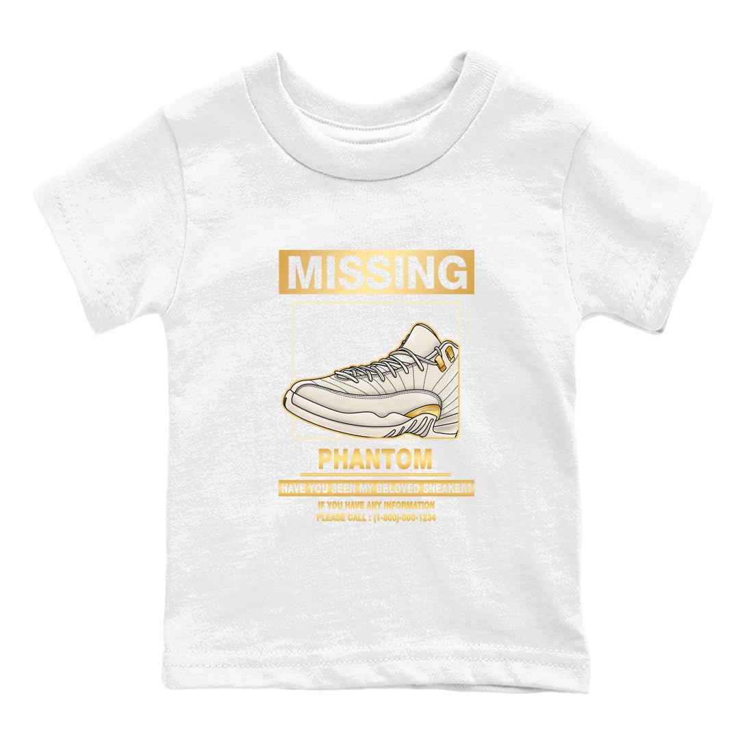 Missing Sneaker SNRT Sneaker Tees Kids - Air Jordan 12 Phantom - SNRT Sneaker T-shirts