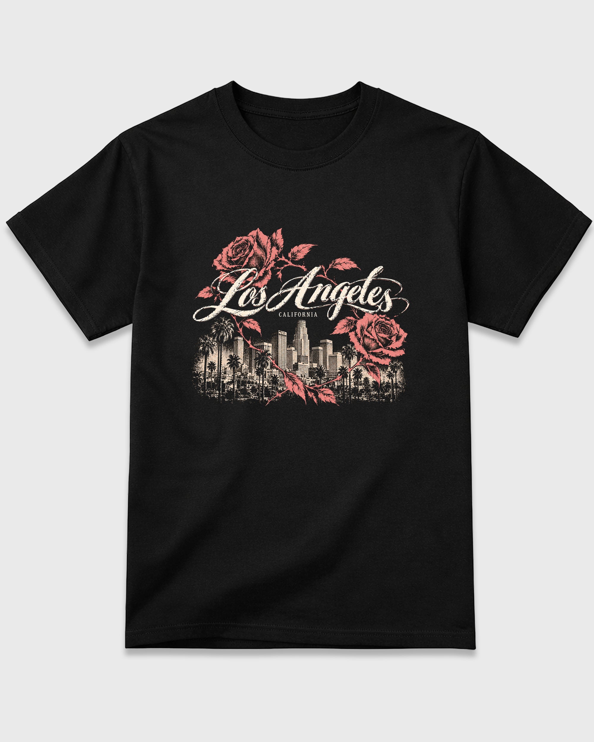 LA Roses Graphic T-Shirt featuring original streetwear artwork designed to match the Air Jordan 3 Fireside. Black 2 Graphic T-Shirt.