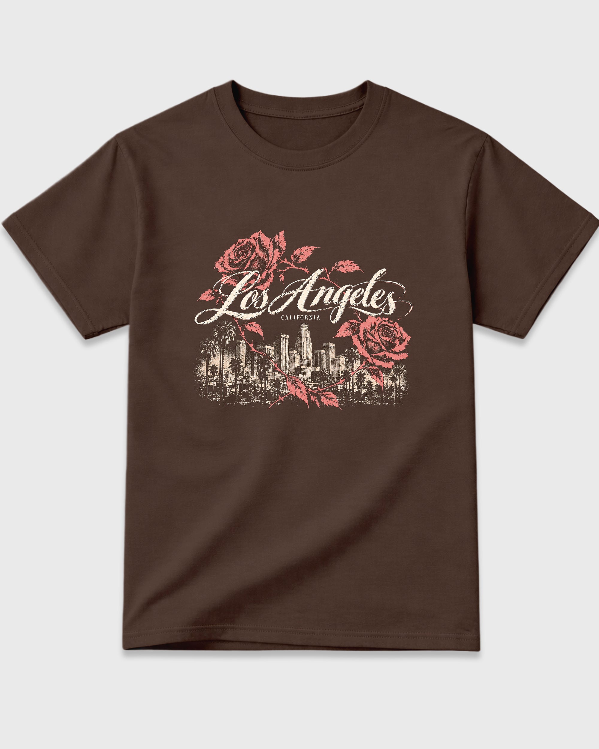 LA Roses Graphic T-Shirt featuring original streetwear artwork designed to match the Air Jordan 3 Fireside. Dark Chocolate 2 Graphic T-Shirt.