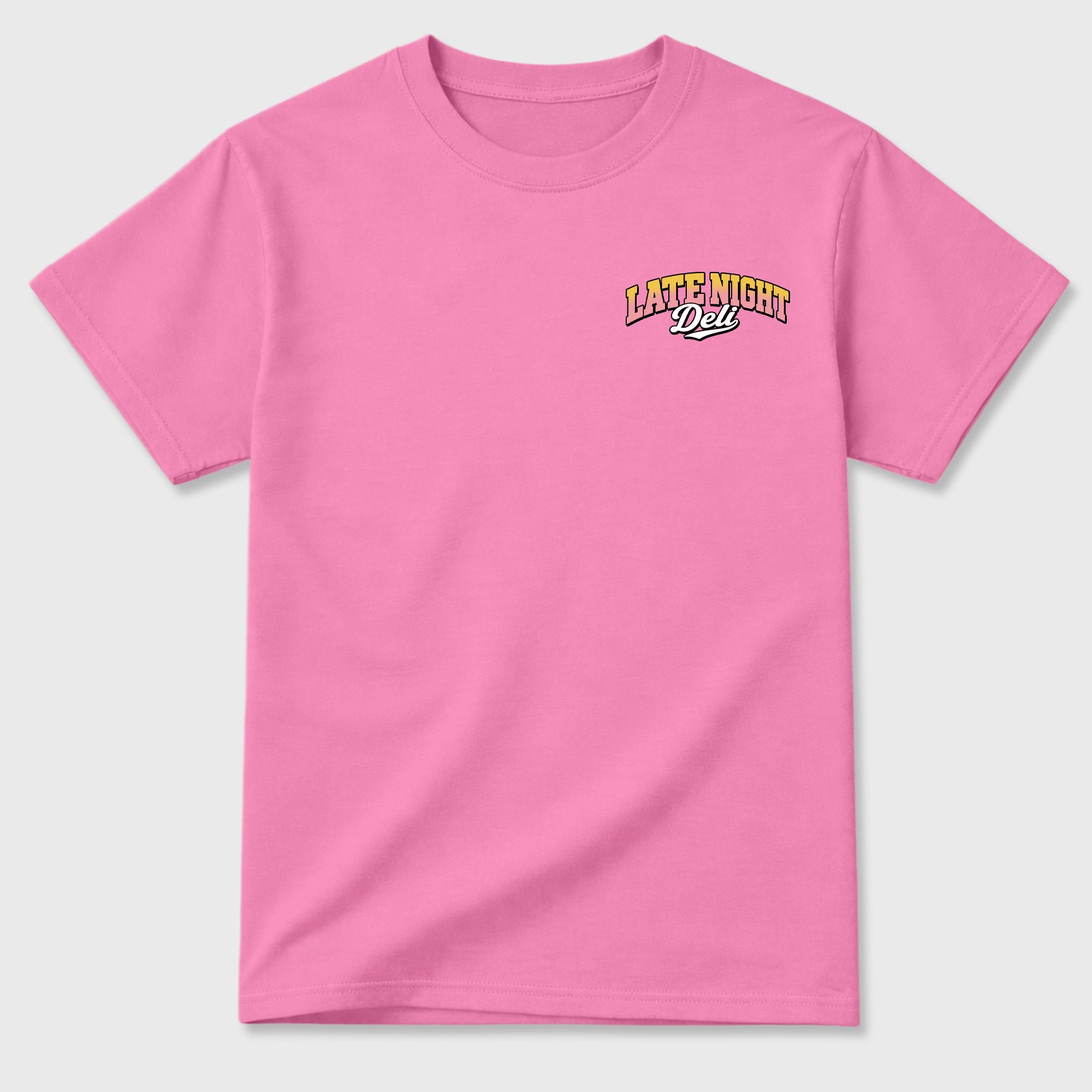 Late Night Deli Graphic T-Shirt featuring original streetwear artwork designed to match the . Bubble Gum Graphic T-Shirt.