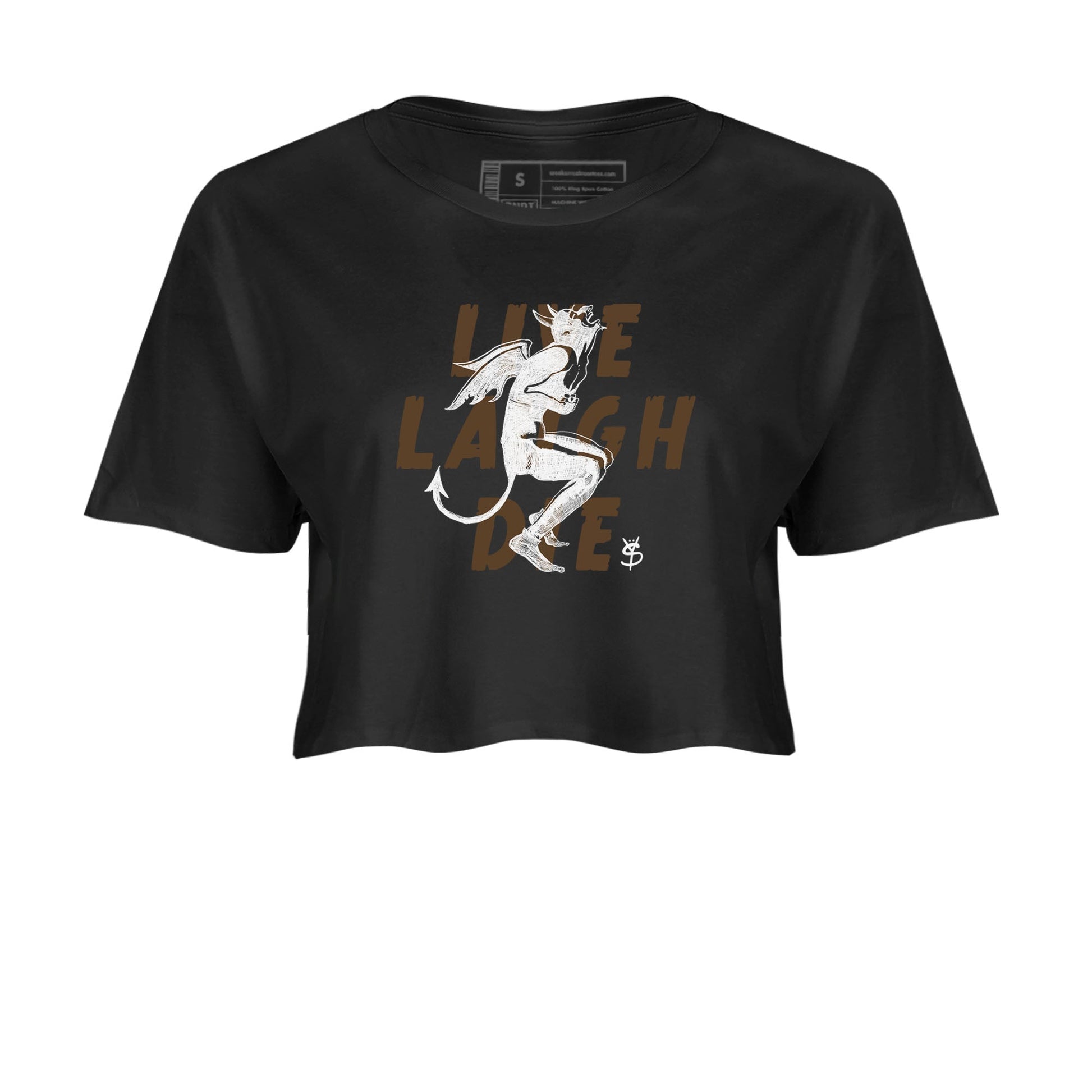 1s Mocha shirts to match jordans Laughing Devil unique Halloween sneaker tee Air Jordan 1 Mocha SNRT Sneaker Release Tees unisex cotton Black 2 Crop Shirts