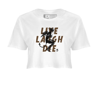 1s Mocha shirts to match jordans Laughing Devil unique Halloween sneaker tee Air Jordan 1 Mocha SNRT Sneaker Release Tees unisex cotton White 2 Crop Shirts