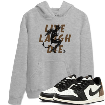 1s Mocha shirts to match jordans Laughing Devil unique Halloween sneaker tee Air Jordan 1 Mocha SNRT Sneaker Release Tees unisex cotton Heather Grey 1 crew neck shirts