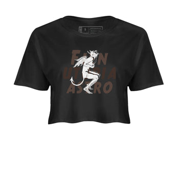 1s Travis Scott Velvet Brown shirts to match jordans Laughing Devil best t shirts to wear with jordans Travis Scott x Air Jordan 1 Low OG Velvet Brown match shoes to clothes SNRT Sneaker Tees unisex cotton Black 2 crop tee