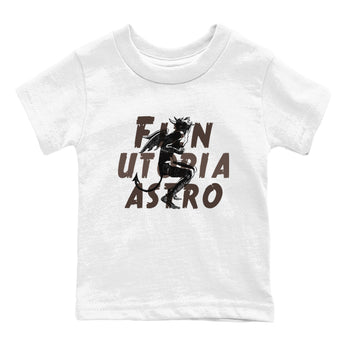 1s Travis Scott Velvet Brown shirts to match jordans Laughing Devil best t shirts to wear with jordans Travis Scott x Air Jordan 1 Low OG Velvet Brown match shoes to clothes SNRT Sneaker Tees Youth Baby White 2 tee