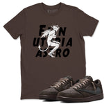 1s Travis Scott Velvet Brown shirts to match jordans Laughing Devil best t shirts to wear with jordans Travis Scott x Air Jordan 1 Low OG Velvet Brown match shoes to clothes SNRT Sneaker Tees unisex cotton Dark Chocolate 1 shirts