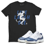 11s Diffused Blue shirts to match jordans Laughing Devil unique Halloween sneaker tee Air Jordan 11 Diffused Blue SNRT Sneaker Release Tees unisex cotton Black 1 crew neck shirts