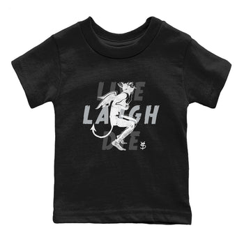12s Black Wolf Grey shirts to match jordans Laughing Devil unique Halloween sneaker tee Air Jordan 12 Black Wolf Grey SNRT Sneaker Release Tees Youth Baby Black 2 crew neck shirts