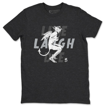 12s Black Wolf Grey shirts to match jordans Laughing Devil unique Halloween sneaker tee Air Jordan 12 Black Wolf Grey SNRT Sneaker Release Tees unisex cotton Charcoal Heather 2 crew neck shirts