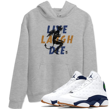 13s Midnight Navy shirts to match jordans Laughing Devil unique Halloween sneaker tee Air Jordan 13 Midnight Navy SNRT Sneaker Release Tees unisex cotton Heather Grey 1 crew neck shirts