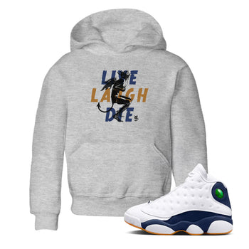 13s Midnight Navy shirts to match jordans Laughing Devil unique Halloween sneaker tee Air Jordan 13 Midnight Navy SNRT Sneaker Release Tees Youth Baby Heather Grey 1 crew neck shirts