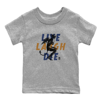 13s Midnight Navy shirts to match jordans Laughing Devil unique Halloween sneaker tee Air Jordan 13 Midnight Navy SNRT Sneaker Release Tees Youth Baby Heather Grey 2 crew neck shirts