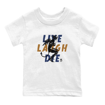 13s Midnight Navy shirts to match jordans Laughing Devil unique Halloween sneaker tee Air Jordan 13 Midnight Navy SNRT Sneaker Release Tees Youth Baby White 2 crew neck shirts