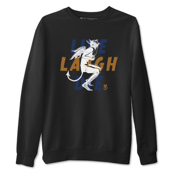 13s Midnight Navy shirts to match jordans Laughing Devil unique Halloween sneaker tee Air Jordan 13 Midnight Navy SNRT Sneaker Release Tees unisex cotton Black 2 crew neck shirts