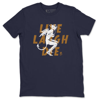 13s Midnight Navy shirts to match jordans Laughing Devil unique Halloween sneaker tee Air Jordan 13 Midnight Navy SNRT Sneaker Release Tees unisex cotton Navy 2 crew neck shirts