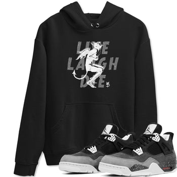 4s Fear shirts to match jordans Laughing Devil sneaker match tees Air Jordan 4 Retro Fear match shoes to clothes SNRT Sneaker Tees unisex cotton Black 1 shirts