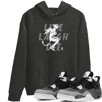 4s Fear shirts to match jordans Laughing Devil sneaker match tees Air Jordan 4 Retro Fear match shoes to clothes SNRT Sneaker Tees unisex cotton Charcoal Heather 1 shirts