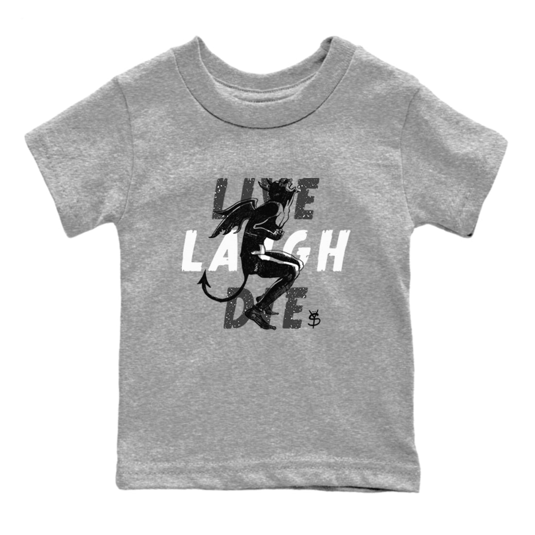 4s Fear shirts to match jordans Laughing Devil sneaker match tees Air Jordan 4 Retro Fear match shoes to clothes SNRT Sneaker Tees Youth Baby Heather Grey 2 tee