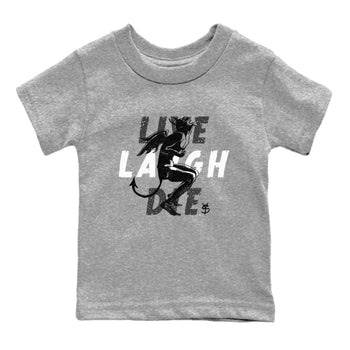 4s Fear shirts to match jordans Laughing Devil sneaker match tees Air Jordan 4 Retro Fear match shoes to clothes SNRT Sneaker Tees Youth Baby Heather Grey 2 tee