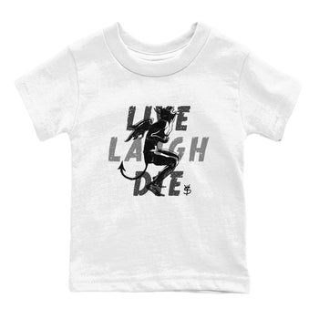 4s Fear shirts to match jordans Laughing Devil sneaker match tees Air Jordan 4 Retro Fear match shoes to clothes SNRT Sneaker Tees Youth Baby White 2 tee
