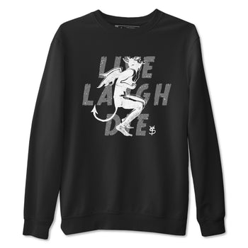 4s Fear shirts to match jordans Laughing Devil sneaker match tees Air Jordan 4 Retro Fear match shoes to clothes SNRT Sneaker Tees unisex cotton Black 2 shirts