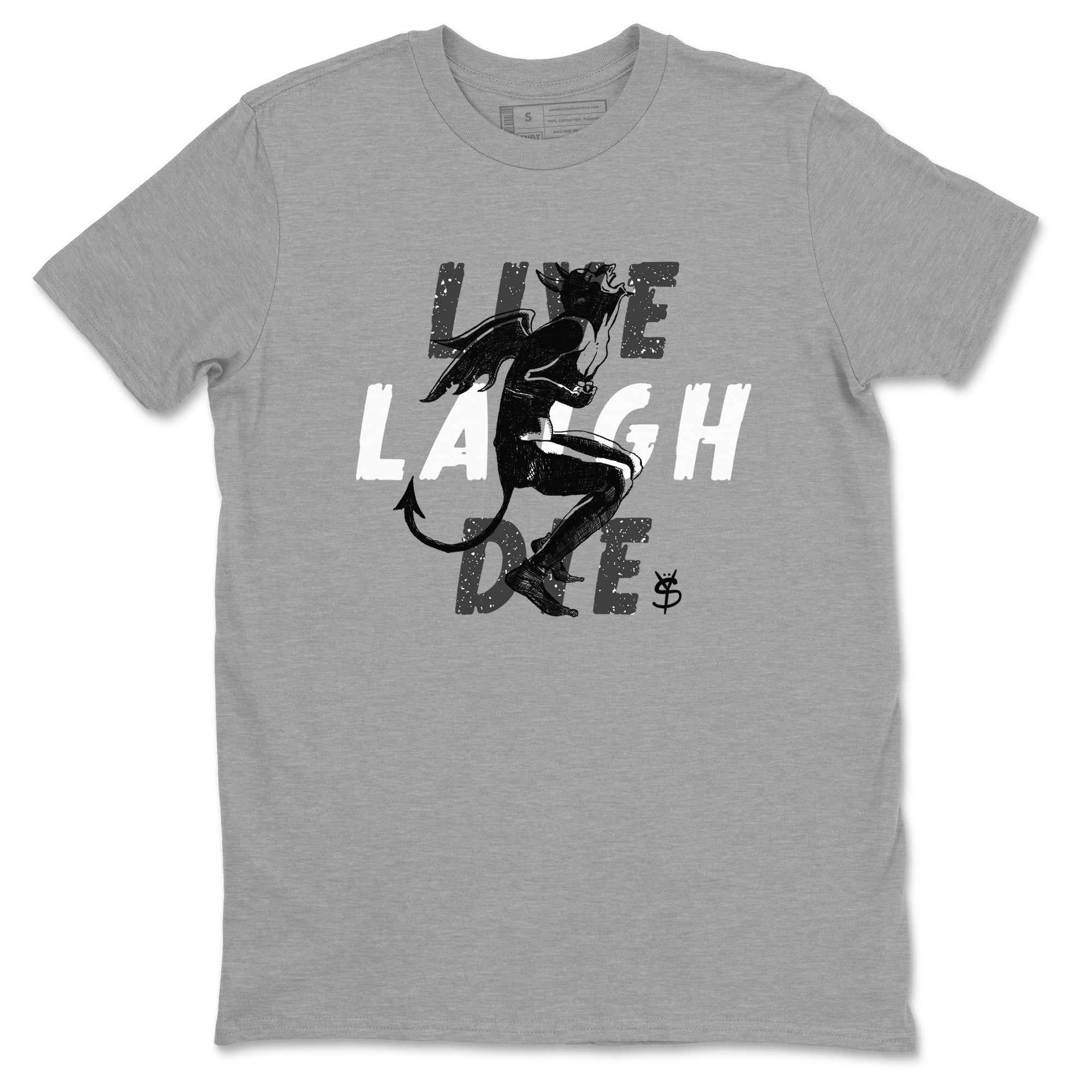 4s Fear shirts to match jordans Laughing Devil sneaker match tees Air Jordan 4 Retro Fear match shoes to clothes SNRT Sneaker Tees unisex cotton Heather Grey 2 shirts