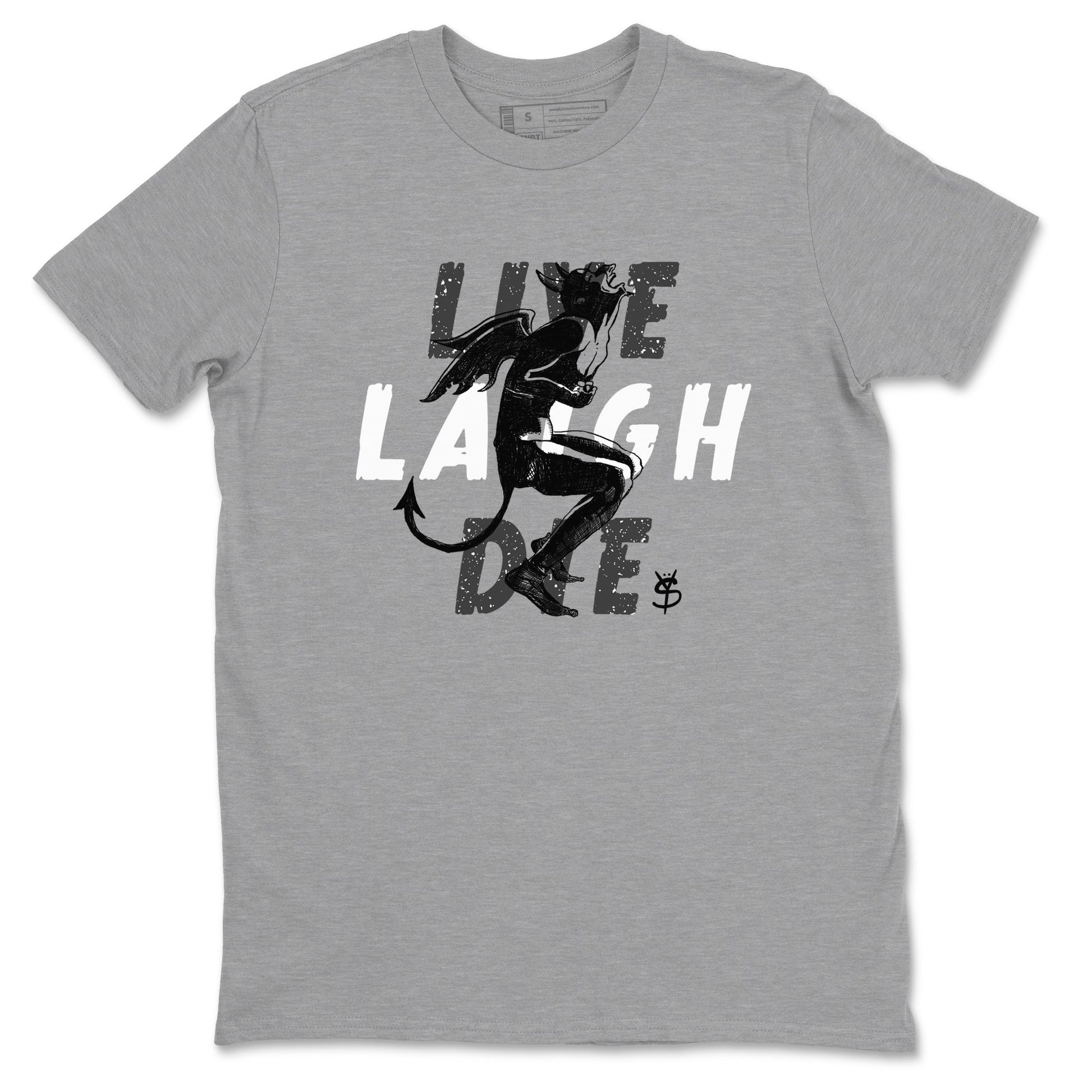 4s Fear shirts to match jordans Laughing Devil sneaker match tees Air Jordan 4 Retro Fear match shoes to clothes SNRT Sneaker Tees unisex cotton Heather Grey 2 shirts