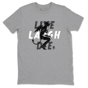 4s Fear shirts to match jordans Laughing Devil sneaker match tees Air Jordan 4 Retro Fear match shoes to clothes SNRT Sneaker Tees unisex cotton Heather Grey 2 shirts