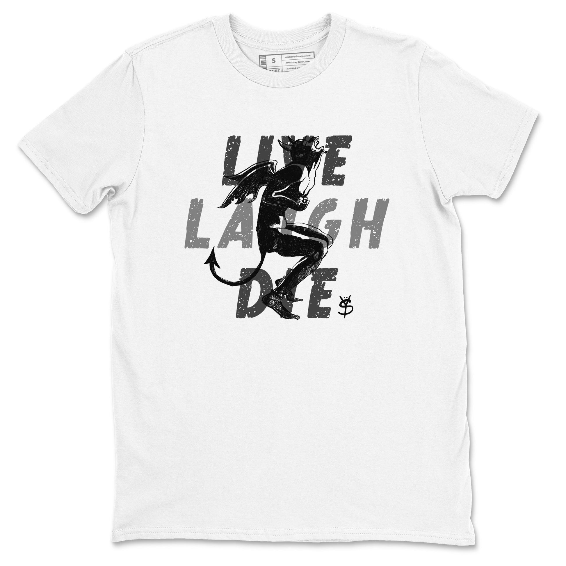 4s Fear shirts to match jordans Laughing Devil sneaker match tees Air Jordan 4 Retro Fear match shoes to clothes SNRT Sneaker Tees unisex cotton White 2 shirts