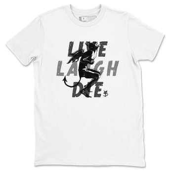 4s Fear shirts to match jordans Laughing Devil sneaker match tees Air Jordan 4 Retro Fear match shoes to clothes SNRT Sneaker Tees unisex cotton White 2 shirts