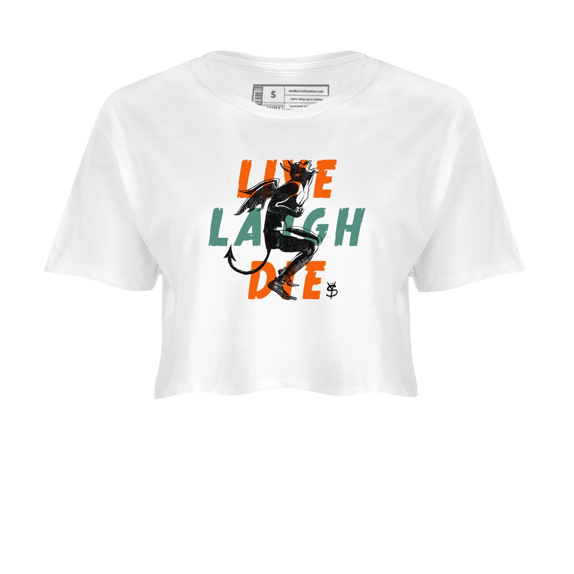 Dunk Low Ceramic shirts to match jordans Laughing Devil sneaker match tees Dunk Ceramic match shoes to clothes SNRT Sneaker Tees unisex cotton White 2 crop tee