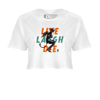 Dunk Low Ceramic shirts to match jordans Laughing Devil sneaker match tees Dunk Ceramic match shoes to clothes SNRT Sneaker Tees unisex cotton White 2 crop tee
