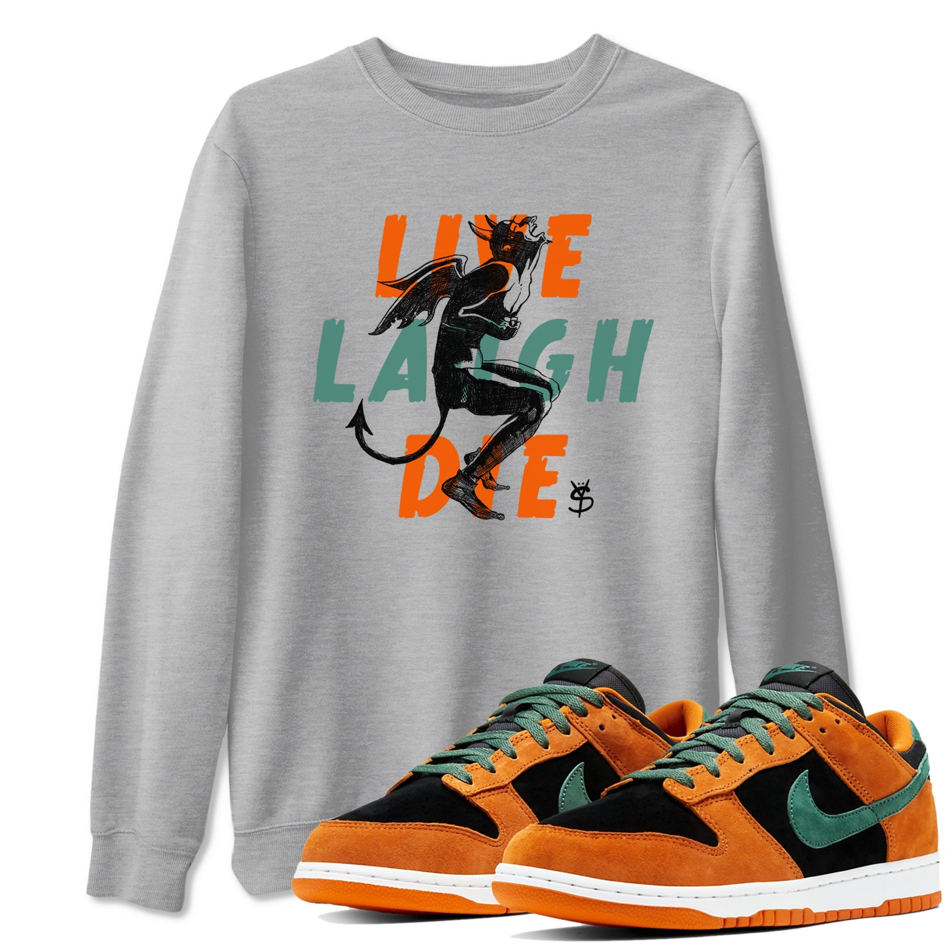 Dunk Low Ceramic shirts to match jordans Laughing Devil sneaker match tees Dunk Ceramic match shoes to clothes SNRT Sneaker Tees unisex cotton Heather Grey 1 shirts