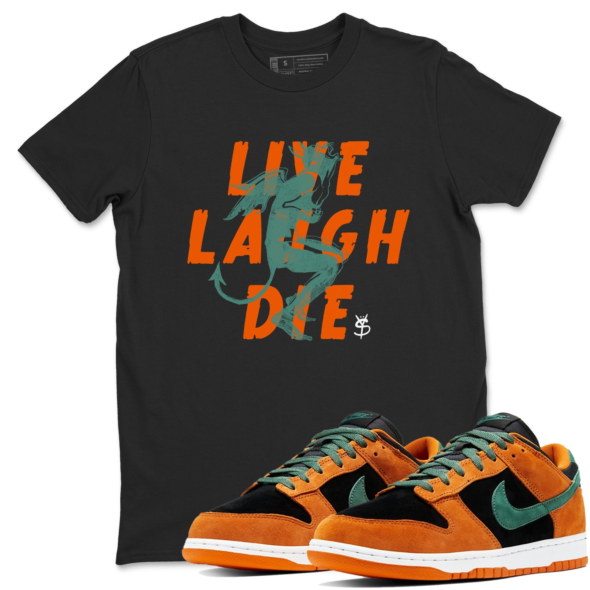Dunk Low Ceramic shirts to match jordans Laughing Devil sneaker match tees Dunk Ceramic match shoes to clothes SNRT Sneaker Tees unisex cotton Black 1 shirts