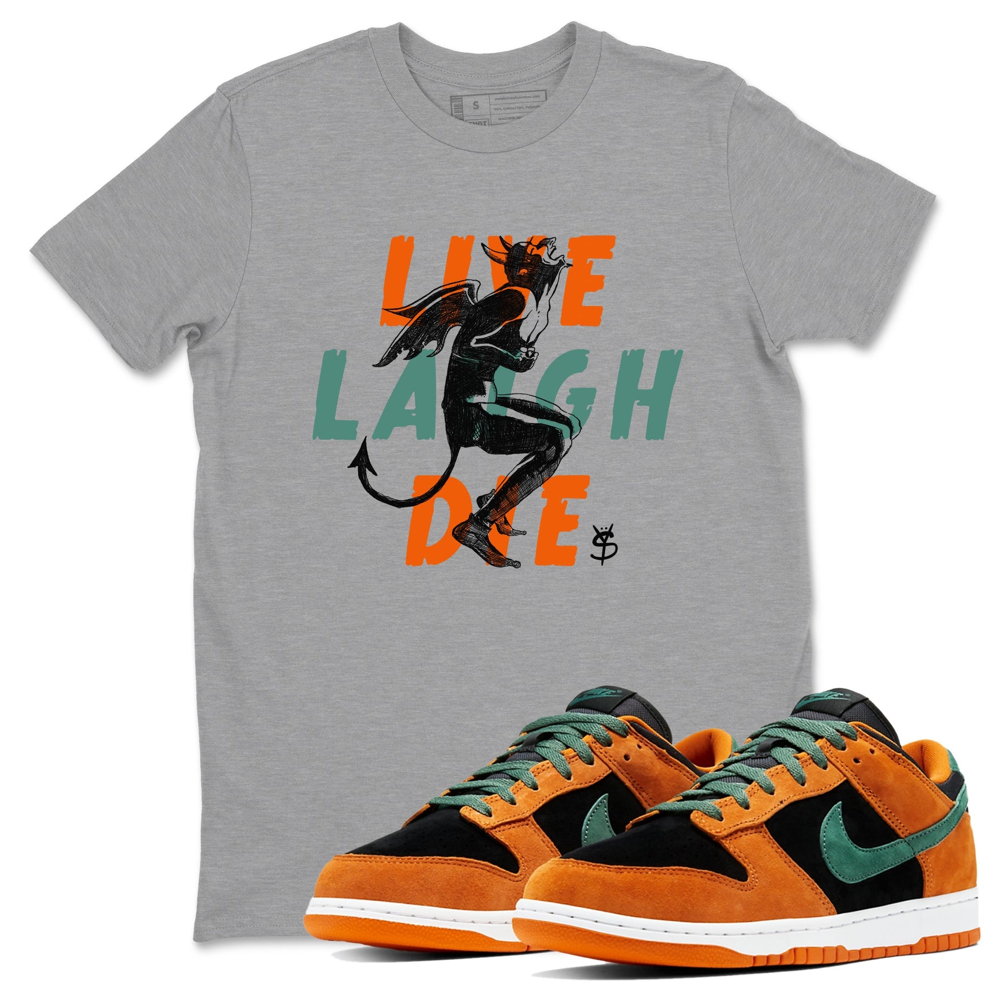 Dunk Low Ceramic shirts to match jordans Laughing Devil sneaker match tees Dunk Ceramic match shoes to clothes SNRT Sneaker Tees unisex cotton Heather Grey 1 shirts