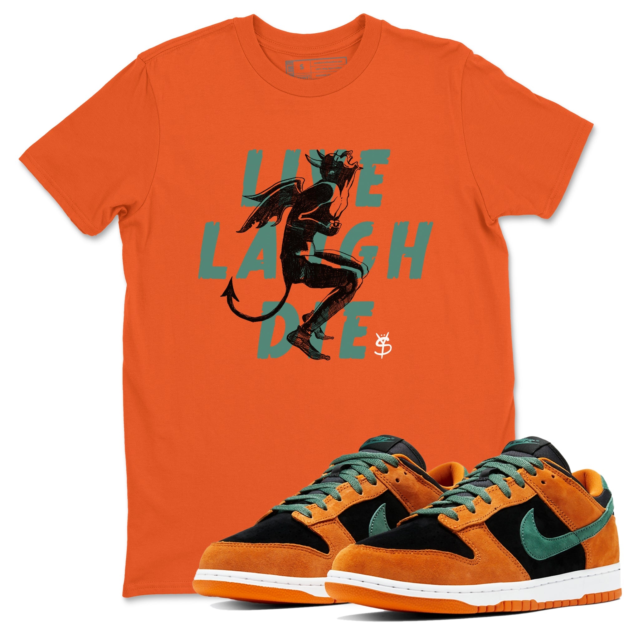 Dunk Low Ceramic shirts to match jordans Laughing Devil sneaker match tees Dunk Ceramic match shoes to clothes SNRT Sneaker Tees unisex cotton Orange 1 shirts