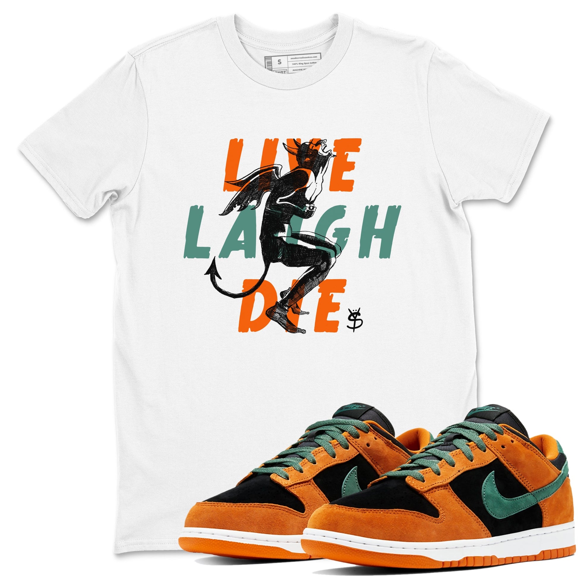 Dunk Low Ceramic shirts to match jordans Laughing Devil sneaker match tees Dunk Ceramic match shoes to clothes SNRT Sneaker Tees unisex cotton White 1 shirts