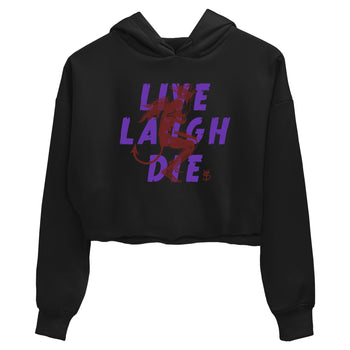 Sneaker match tees – Sneaker Threads To Match Dunk Low Persian Violet Shoes – Laughing Devil Crop T-Shirt Black 2
