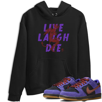 Sneaker match tees – Sneaker Threads To Match Dunk Low Persian Violet Shoes – Laughing Devil Tee Black 1