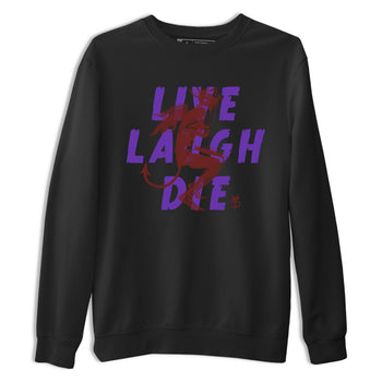 Sneaker match tees – Sneaker Threads To Match Dunk Low Persian Violet Shoes – Laughing Devil Tee Black 2